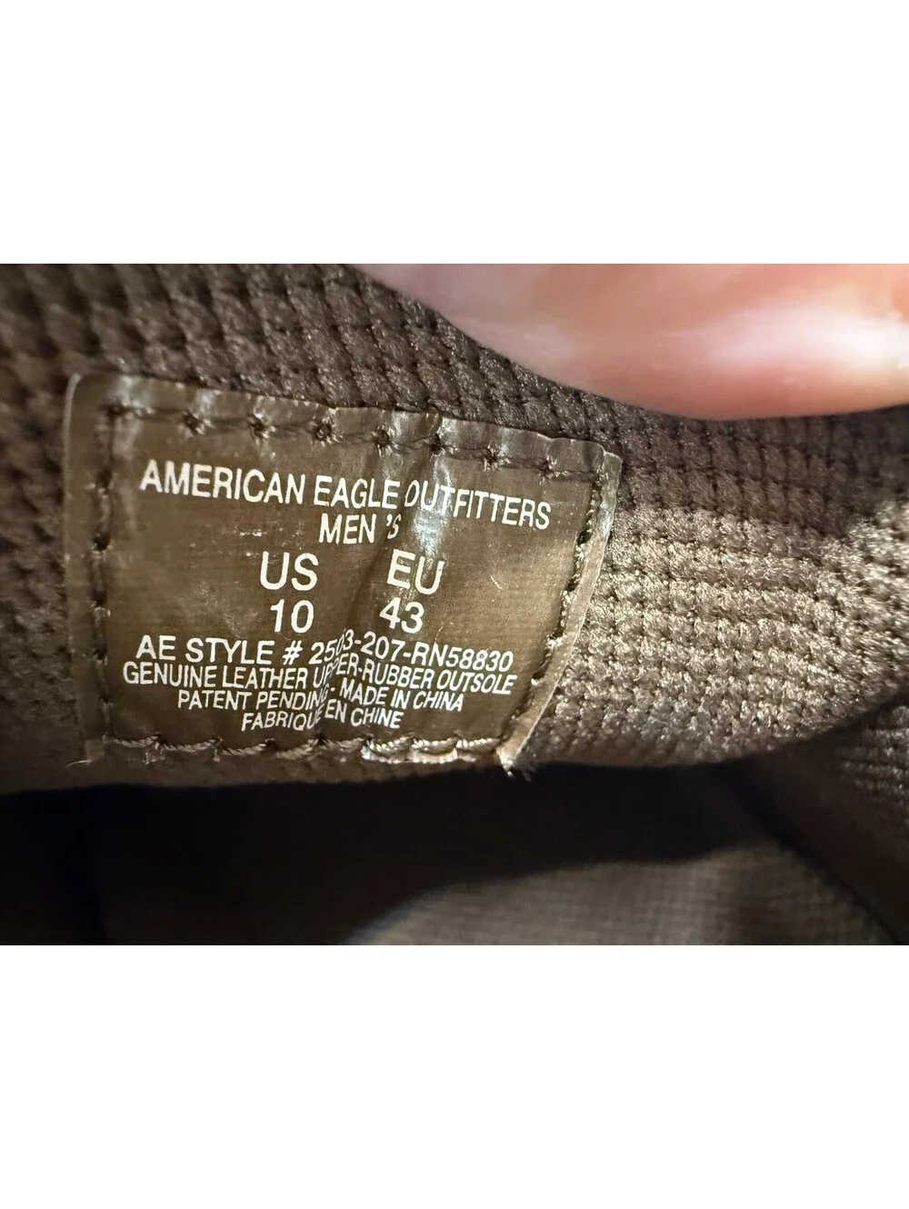 American Eagle Outfitters Mens Sz 10 Style 3204 Brown Leather Shoes NWT